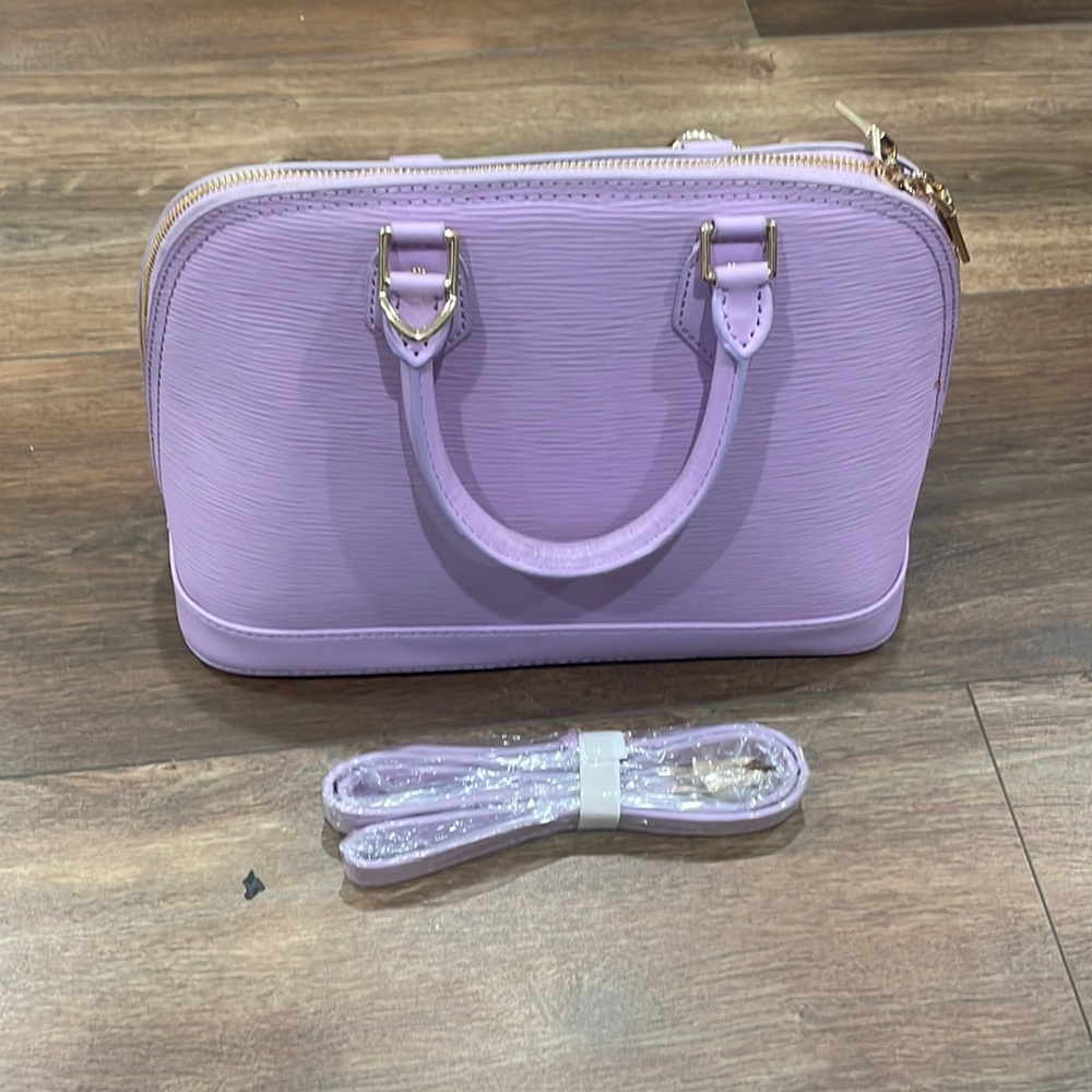 Purple purse with gold accents - new